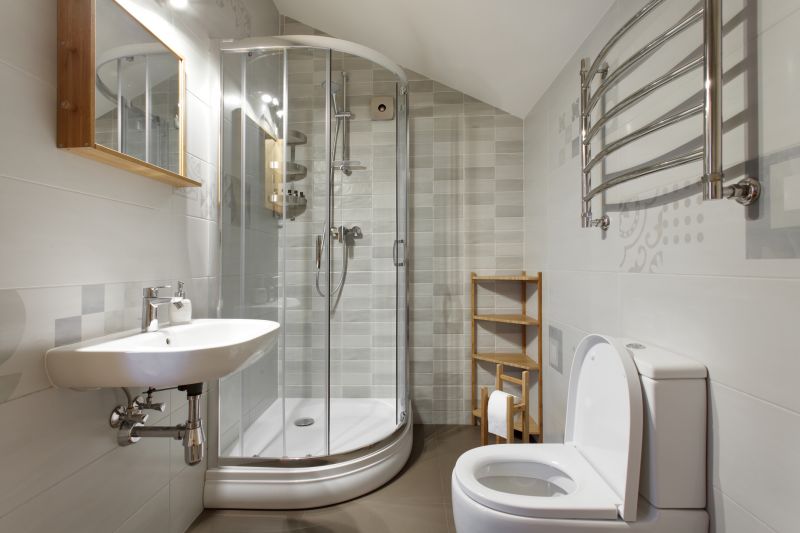 Compact Shower with Sliding Doors